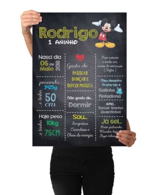 Placa Chalkboard Personalizada 70x90cm