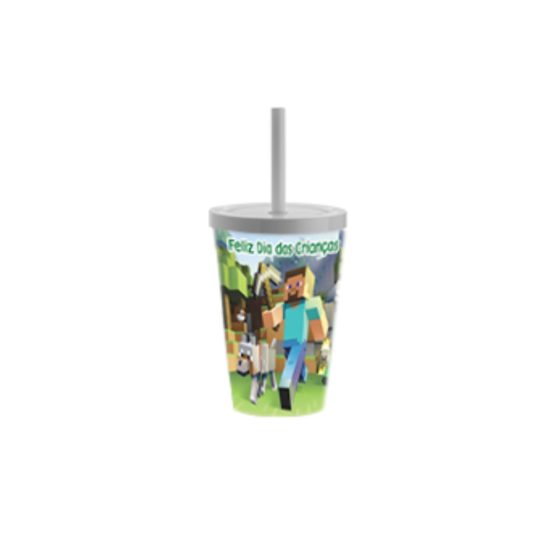 Copo Canudo Personalizado 350ml Dia Das Crianças