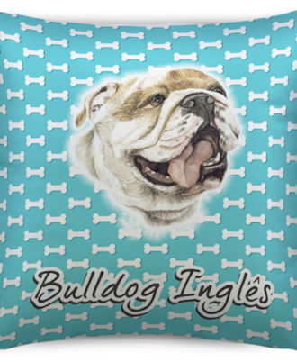raça bulldog inglês almofada