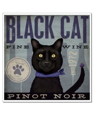 Black Cat Wine Adesivo