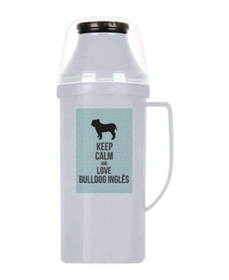 raça bulldog inglês garrafa térmica