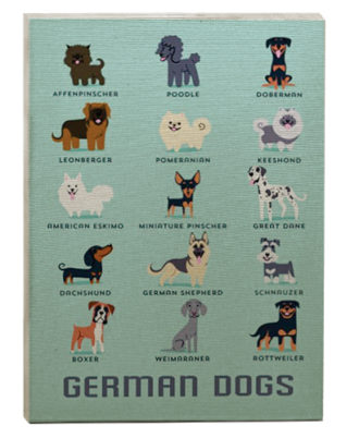 quadro decorativo origem dos cães