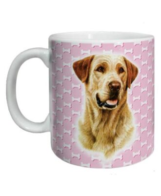Caneca Rosa da Raça Labrador Retriever