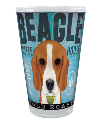 Copo de Vidro Raça Beagle Coffee